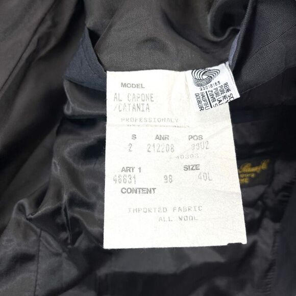 BOSS Hugo Boss Blazer Mens 40L Navy Pinstripe Double Breasted Al Capone Catania - Picture 7 of 12